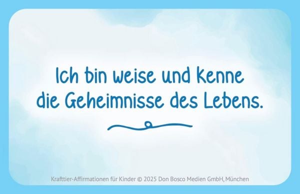 Produktbild: Krafttier-Affirmationen f&uuml;r Kinder