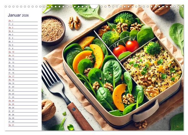 Produktbild: Lunchpaket Love - Einfach, lecker, gesund (Wandkalender 2026 DIN A3 quer), CALVENDO Monatskalender