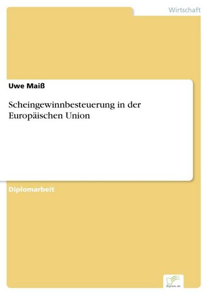 Produktbild: Scheingewinnbesteuerung in der Europ&auml;ischen Union