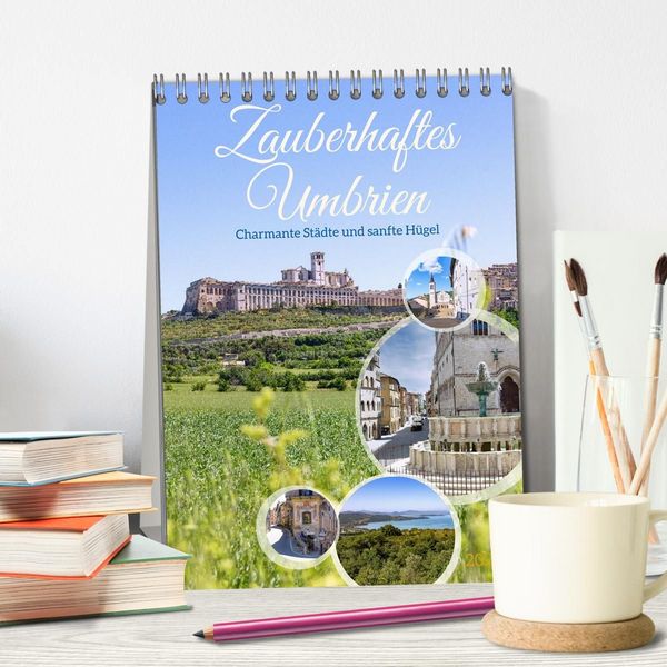 Produktbild: Zauberhaftes Umbrien. Charmante St&auml;dte und sanfte H&uuml;gel (Tischkalender 2027 DIN A5 hoch), CALVENDO Monatskalender