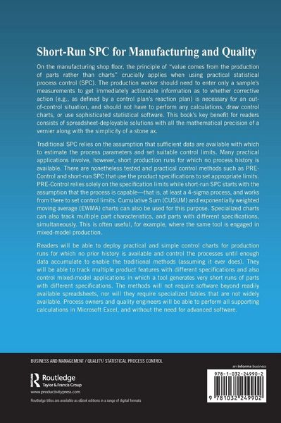 Produktbild: Short-Run SPC for Manufacturing and Quality Professionals
