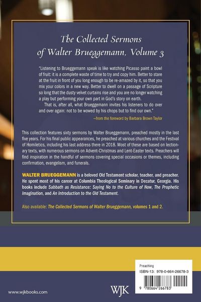 Produktbild: The Collected Sermons of Walter Brueggemann, Volume 3
