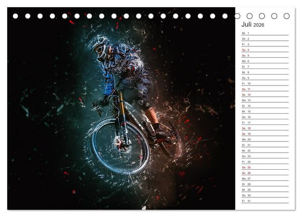 Produktbild: Downhill Explosion (Tischkalender 2026 DIN A5 quer), CALVENDO Monatskalender