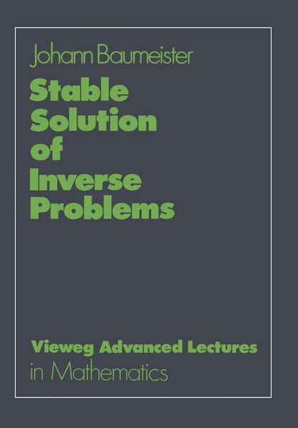 Produktbild: Stable Solution of Inverse Problems