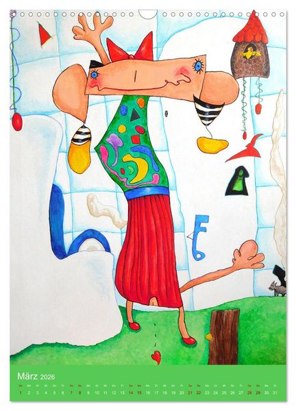 Produktbild: RABUNTEL KIND und KUNST inszeniert von KATHRIN SCHWERTNER (Wandkalender 2026 DIN A3 hoch), CALVENDO Monatskalender