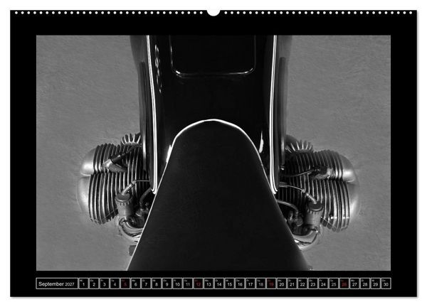 Produktbild: BMW R69S in schwarzweiss (Wandkalender 2027 DIN A2 quer), CALVENDO Monatskalender