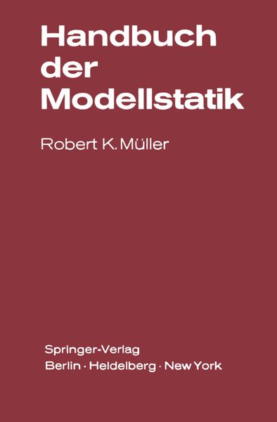 Produktbild: Handbuch der Modellstatik