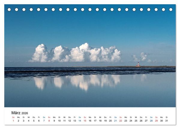 Produktbild: Lichtstimmungen in Sankt Peter-Ording (Tischkalender 2026 DIN A5 quer), CALVENDO Monatskalender
