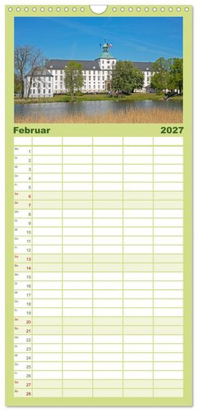 Produktbild: Familienplaner 2027 - Die Schlei - Segelrevier und Naturpark mit 5 Spalten (Wandkalender, 21 x 45 cm) CALVENDO