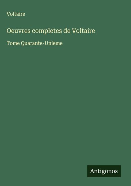 Produktbild: Oeuvres completes de Voltaire