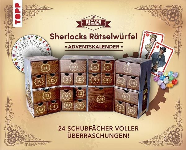 Produktbild: Escape Experience Adventskalender &ndash; Der magische R&auml;tselw&uuml;rfel: Sherlock Holmes und das mysteri&ouml;se Geschenk