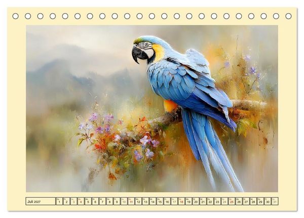 Produktbild: Hyazint-Aras. Die blauen Papageien aus S&uuml;damerika (Tischkalender 2027 DIN A5 quer), CALVENDO Monatskalender