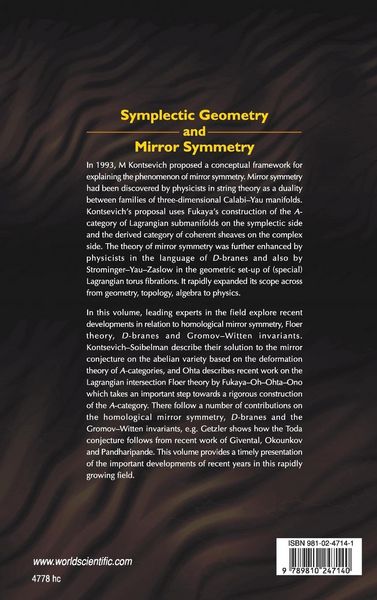Produktbild: Symplectic Geometry & Mirror Symmetry