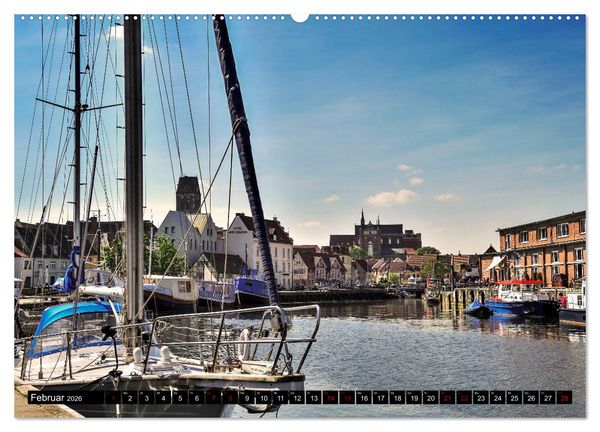 Produktbild: Ein Bummel durch die Hansestadt Wismar (hochwertiger Premium Wandkalender 2026 DIN A2 quer), Kunstdruck in Hochglanz