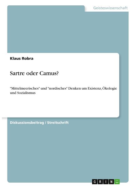 Produktbild: Sartre oder Camus?