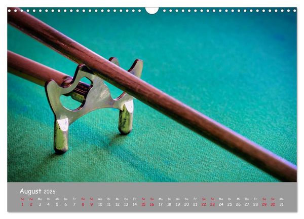 Produktbild: Freizeit Billard - Queue, Kugeln, Kreide und Tisch (Wandkalender 2026 DIN A3 quer), CALVENDO Monatskalender