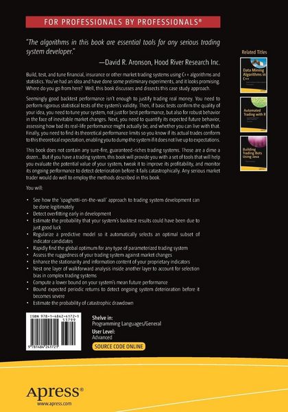 Produktbild: Testing and Tuning Market Trading Systems