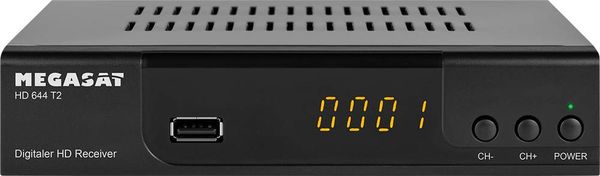 MegaSat HD 644 T2 DVB-T2 Receiver Front-USB Anzahl Tuner: 1