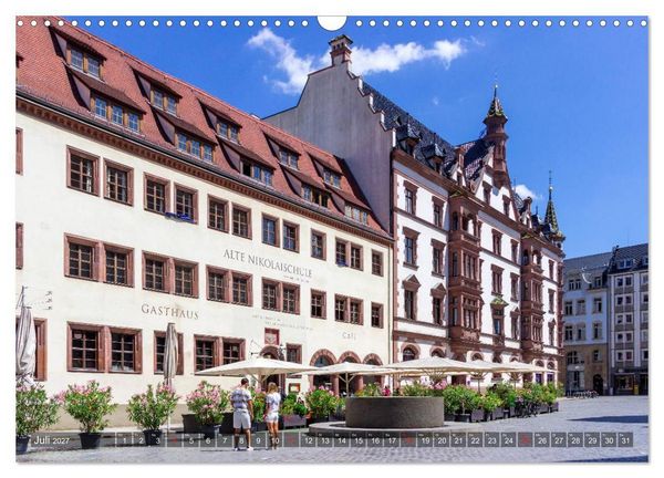 Produktbild: Ein Sommertag in Leipzig (Wandkalender 2027 DIN A3 quer), CALVENDO Monatskalender