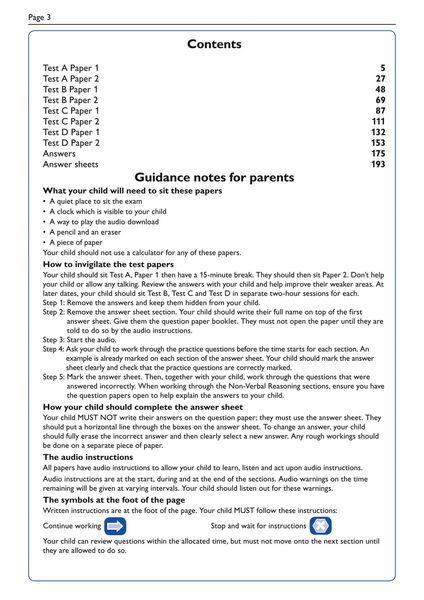 Produktbild: Collins 11+ - 11+ Verbal Reasoning, Non-Verbal Reasoning & Maths Practice Papers Book 2 (Bumper Book with 4 Sets of Tests)
