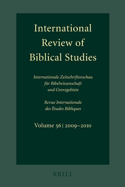 Produktbild: International Review of Biblical Studies, Volume 56 (2009-2010)