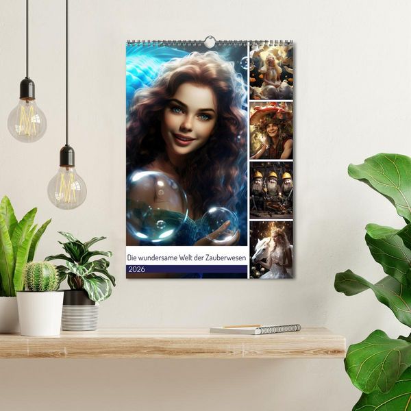 Produktbild: Die wundersame Welt der Zauberwesen (Wandkalender 2026 DIN A3 hoch), CALVENDO Monatskalender