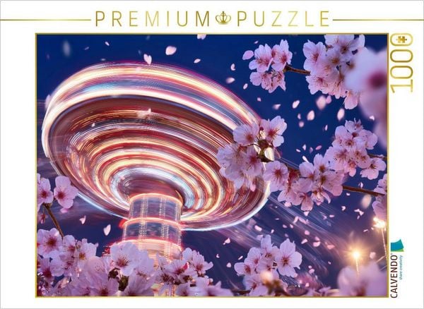 Produktbild: CALVENDO Puzzle Bl&uuml;ten tanzen im Wind, w&auml;hrend Lichtspuren den Fr&uuml;hling in Bewegung malen | 1000 Teile Lege-Gr&ouml;&szlig;e 64x48cm Foto-Puzzle f&uuml;r gl&uuml;ckliche S