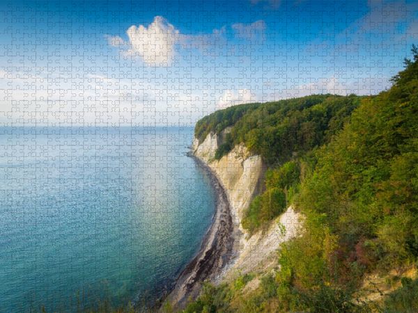 Produktbild: CALVENDO Puzzle Kreidek&uuml;ste auf Insel R&uuml;gen | 1000 Teile Lege-Gr&ouml;&szlig;e 64x48cm Foto-Puzzle f&uuml;r gl&uuml;ckliche Stunden