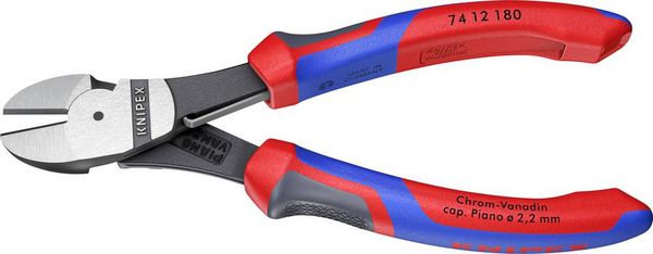 Produktbild: Knipex 74 12 180 Werkstatt Kraft-Seitenschneider mit Facette 180mm