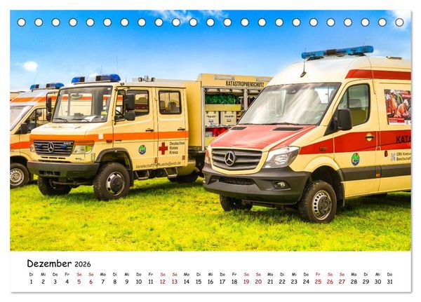 Produktbild: Blaulichttag, unsere Retter! (Tischkalender 2026 DIN A5 quer), CALVENDO Monatskalender