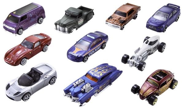 Produktbild: Hot Wheels Set mit 10Fahrzeugen im Ma&szlig;stab 1:64 f&uuml;r Sammler und Kinder