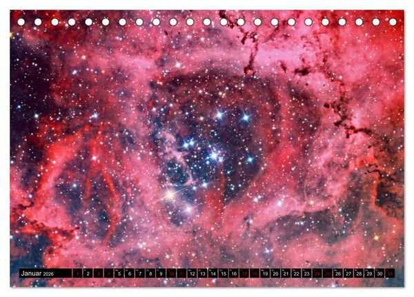 Produktbild: Galaktische Nebel (Tischkalender 2026 DIN A5 quer), CALVENDO Monatskalender