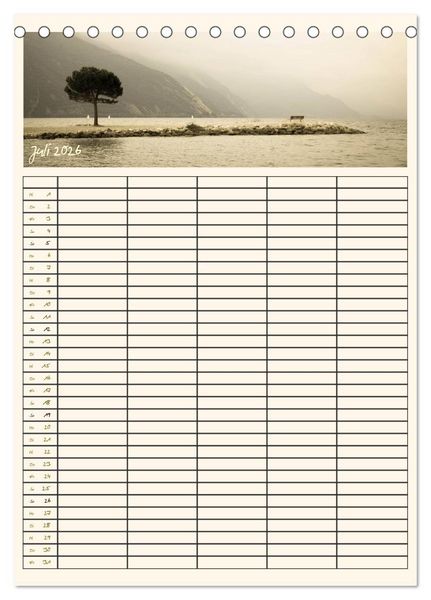 Produktbild: Der Gardasee im Norden - Familienplaner 2026 (Tischkalender 2026 DIN A5 hoch), CALVENDO Monatskalender