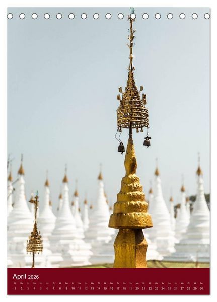 Produktbild: MYANMAR SPIRITUELL 2026 (Tischkalender 2026 DIN A5 hoch), CALVENDO Monatskalender