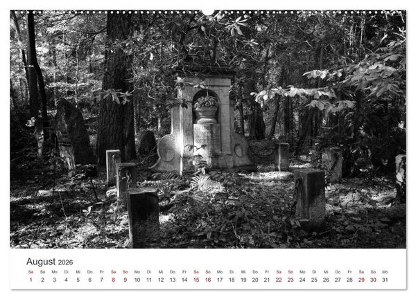 Produktbild: Wachgek&uuml;sst - Vom Zauber der Vergangenheit - S&uuml;dwestkirchhof Stahnsdorf (Wandkalender 2026 DIN A2 quer), CALVENDO Monatskalender