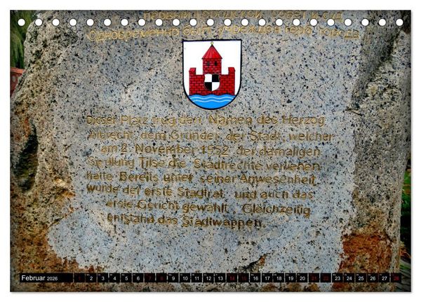 Produktbild: Tilsit - Grenzstadt an der Memel (Tischkalender 2026 DIN A5 quer), CALVENDO Monatskalender
