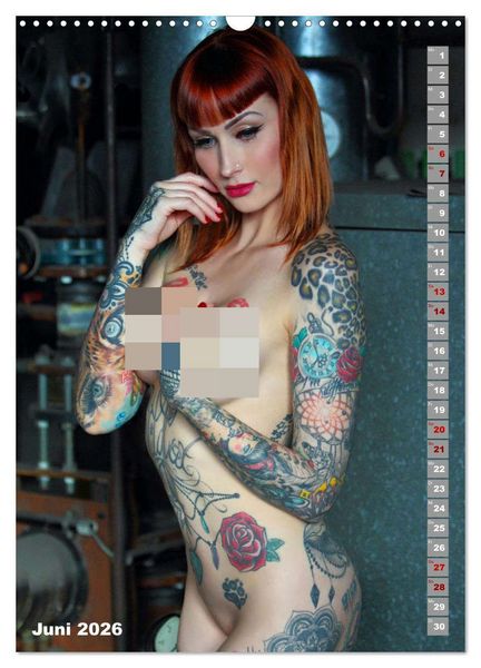 Produktbild: Beauty Tattoo Girls (Wandkalender 2026 DIN A3 hoch), CALVENDO Monatskalender