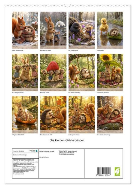 Produktbild: Die kleinen Gl&uuml;cksbringer (hochwertiger Premium Wandkalender 2027 DIN A2 hoch), Kunstdruck in Hochglanz