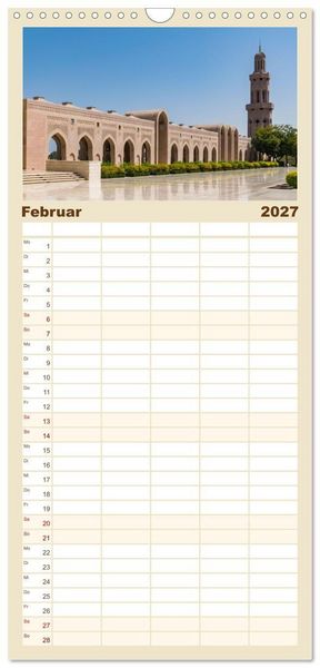 Produktbild: Familienplaner 2027 - Faszinierender Oman mit 5 Spalten (Wandkalender, 21 x 45 cm) CALVENDO