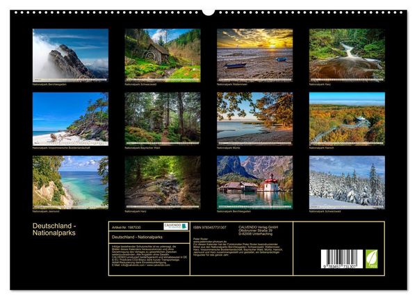 Produktbild: Deutschland - Nationalparks (hochwertiger Premium Wandkalender 2026 DIN A2 quer), Kunstdruck in Hochglanz