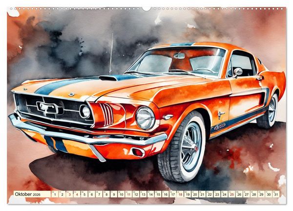 Produktbild: Oldtimer - Kultmodelle aus den 1960er Jahren (Wandkalender 2026 DIN A2 quer), CALVENDO Monatskalender