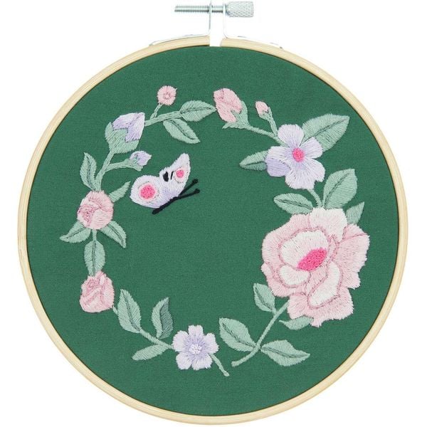 Produktbild: Stickpackung Vorgezeichnet, Blumenkranz, &Oslash;15cm