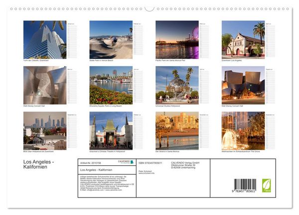 Produktbild: Los Angeles - Kalifornien (hochwertiger Premium Wandkalender 2026 DIN A2 quer), Kunstdruck in Hochglanz