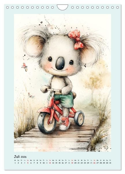 Produktbild: Koala-Abenteuer. Bezaubernde Aquarell-Momente (Wandkalender 2026 DIN A4 hoch), CALVENDO Monatskalender