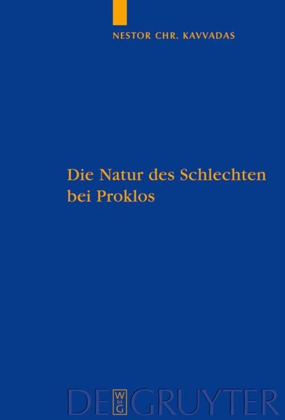 Produktbild: Die Natur des Schlechten bei Proklos