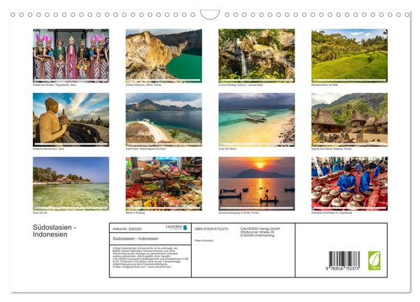 Produktbild: S&uuml;dostasien - Indonesien (Wandkalender 2027 DIN A3 quer), CALVENDO Monatskalender