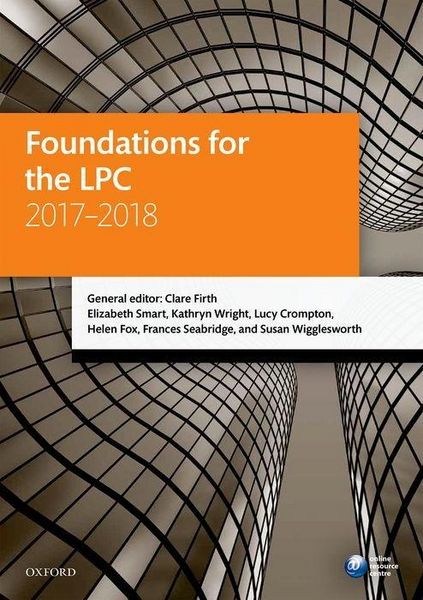 Produktbild: Firth, C: Foundations for the LPC 2017-2018