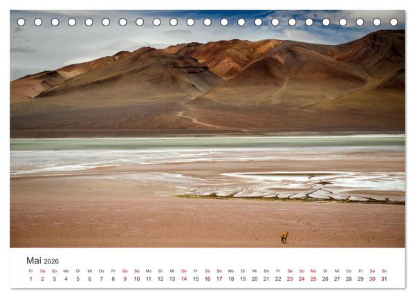 Produktbild: Die Farben der Anden - Argentinien und Chile (Tischkalender 2026 DIN A5 quer), CALVENDO Monatskalender