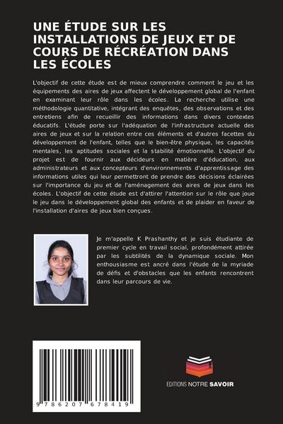 Produktbild: Une &Eacute;tude Sur Les Installations De Jeux Et De Cours De R&eacute;cr&eacute;ation Dans Les &Eacute;coles