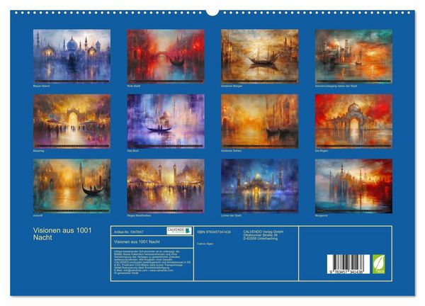 Produktbild: Visionen aus 1001 Nacht (hochwertiger Premium Wandkalender 2026 DIN A2 quer), Kunstdruck in Hochglanz